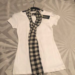 NWT Passport White Tee with Scarf attached